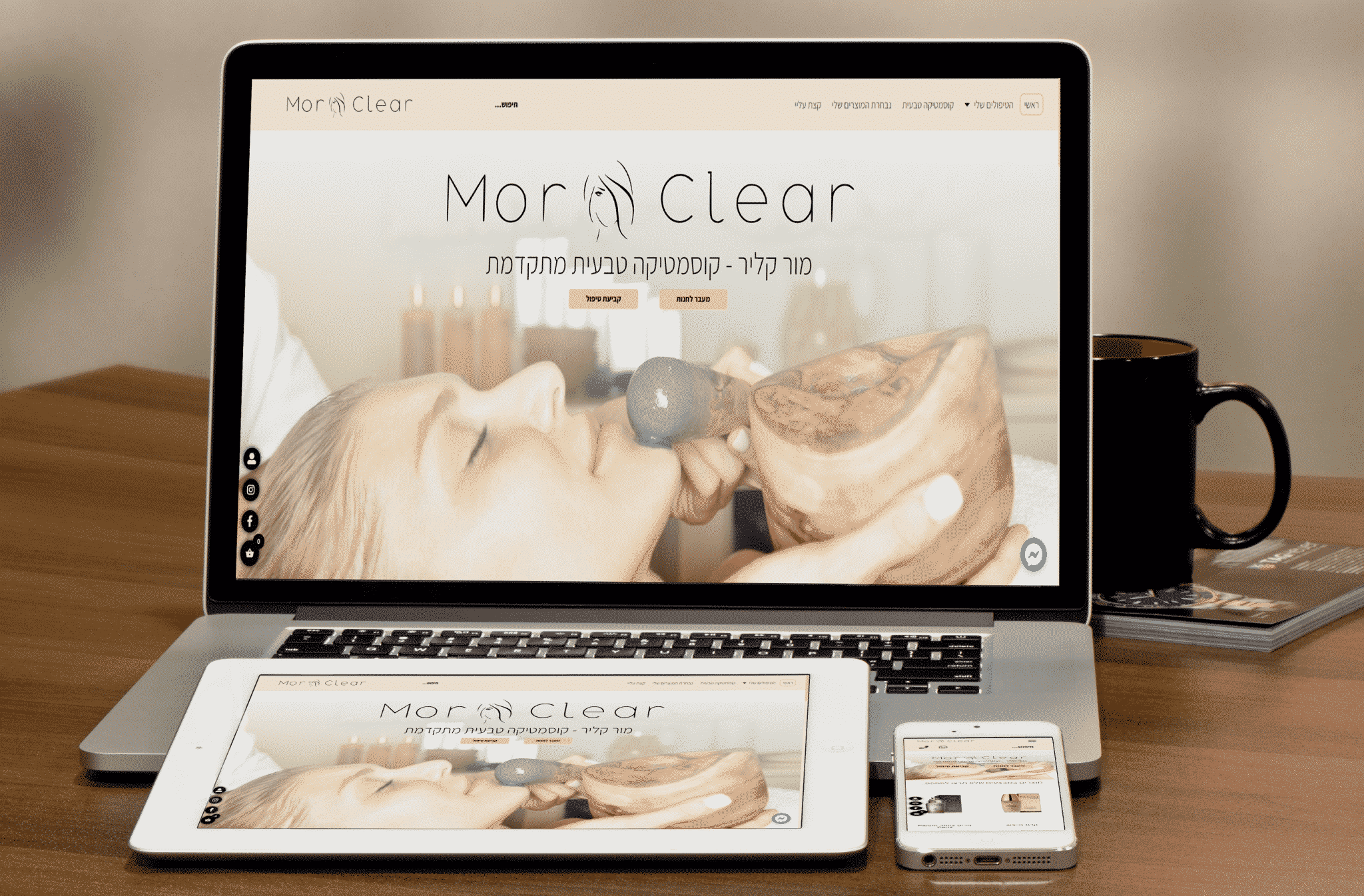 מור קליר - קליניקה לקוסמטיקה טבעית - תצוגת דסקטופ